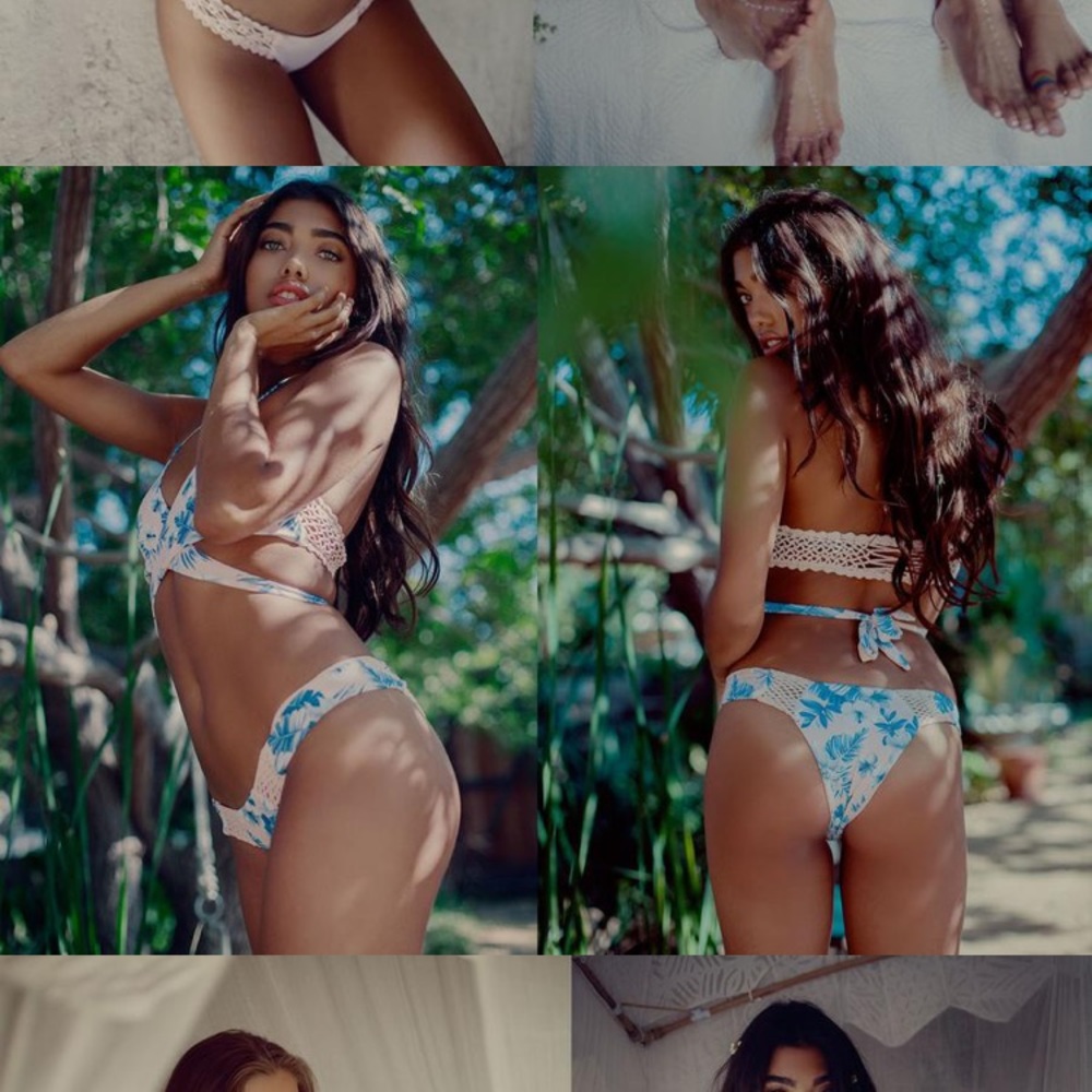 Frankies bikinis - blue iris set small